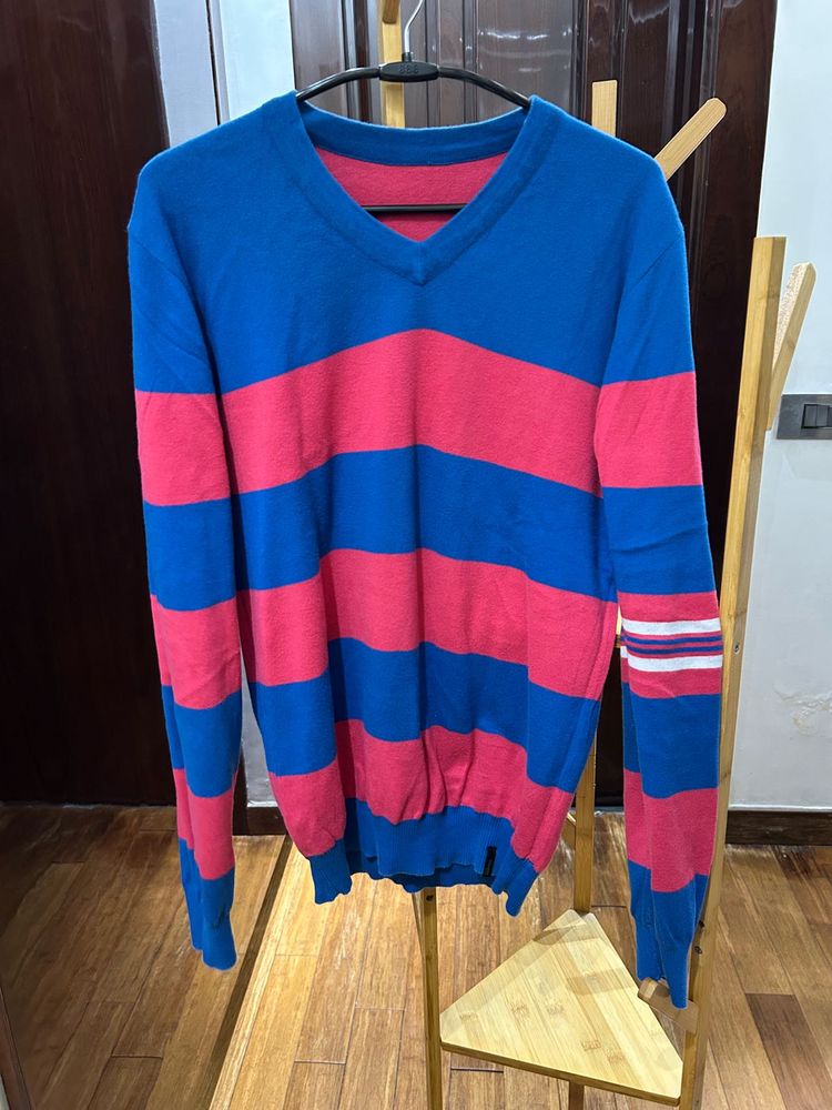 Striped V-Neck Sweater