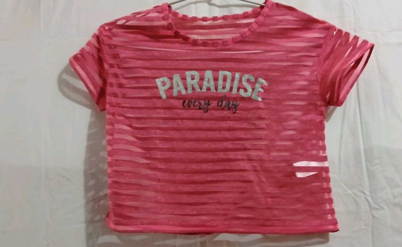 Cute Pink Transparent Tshirt