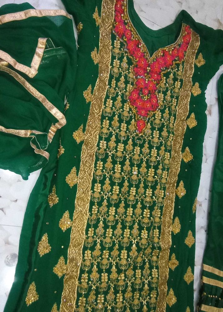 One Salwar Suit And Free 1 Dupatta + Heavy Dupata