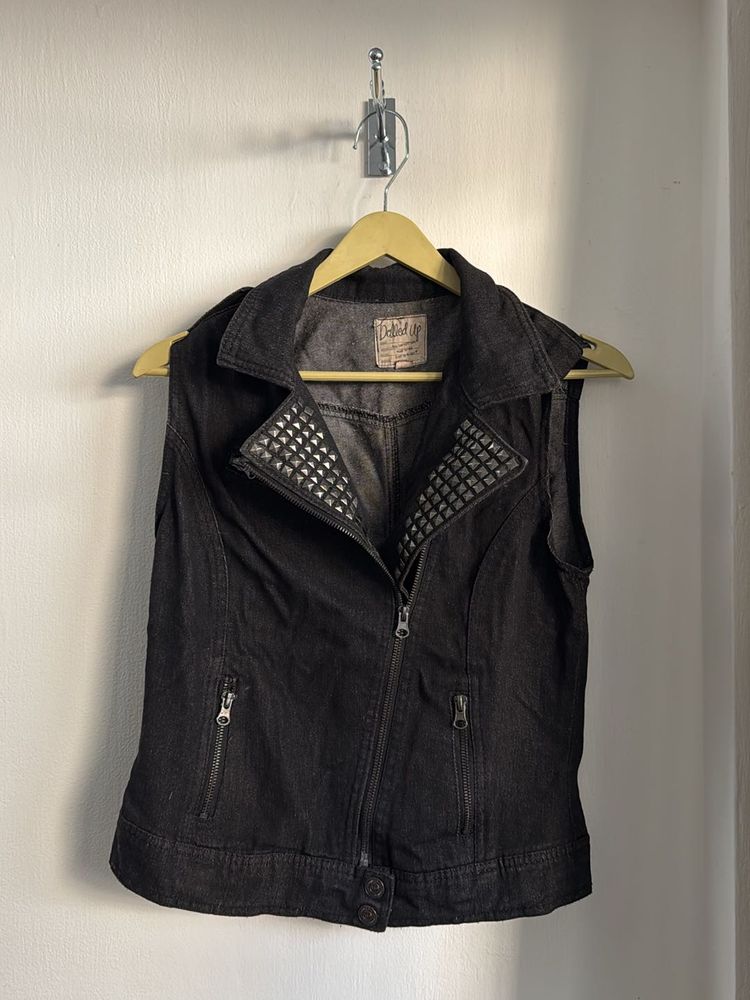 Studded denim jacket