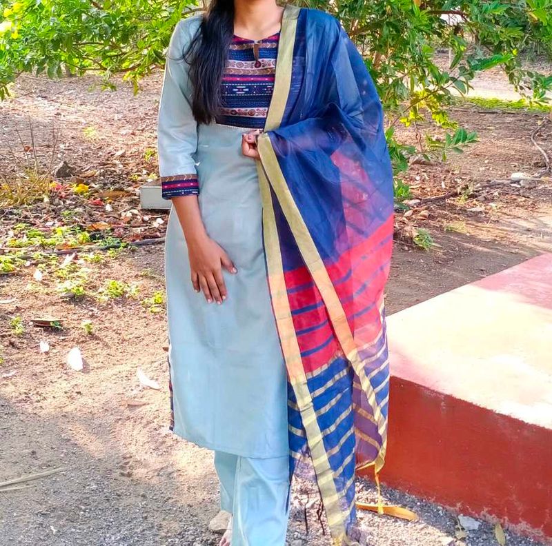 Kurti Duppata Bottom Set