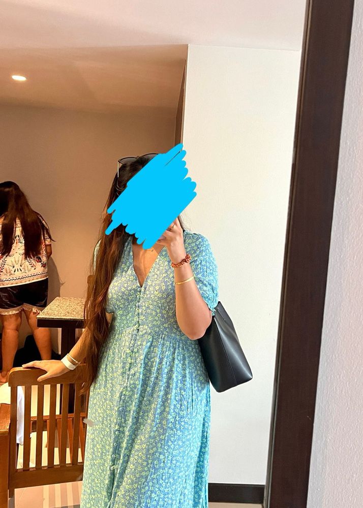 Mango Front Slit Dress