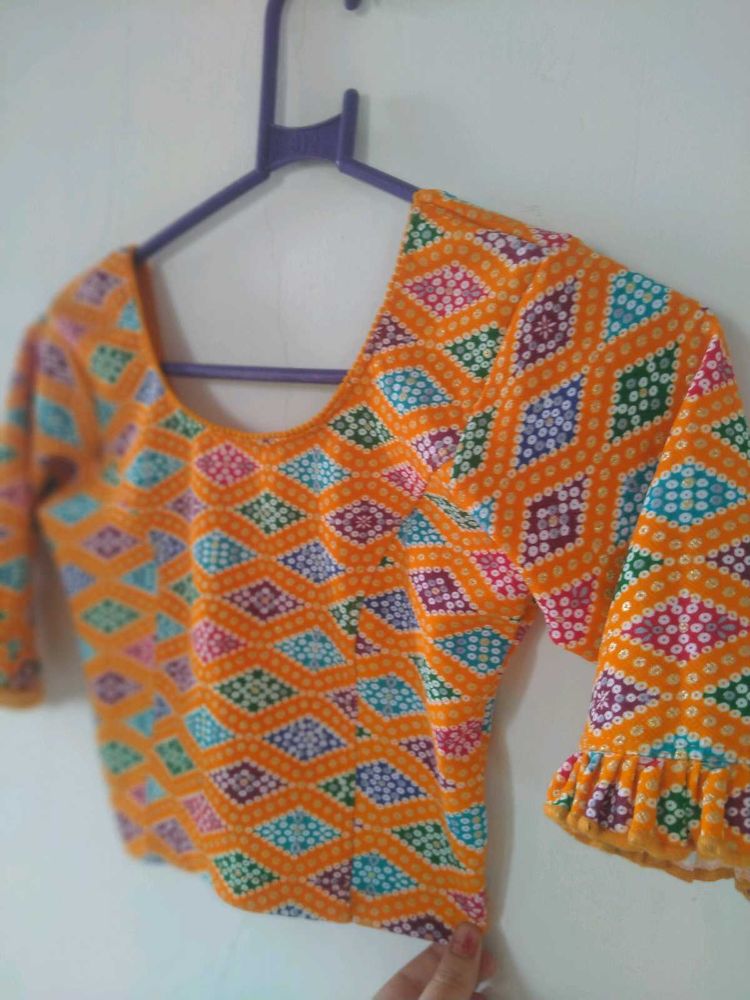 beautiful Orange stretchable blouse