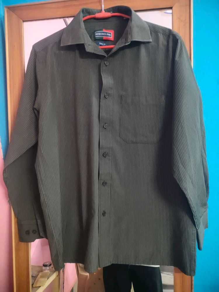 Peter England Shirt 👕Dark Grey, Size 38