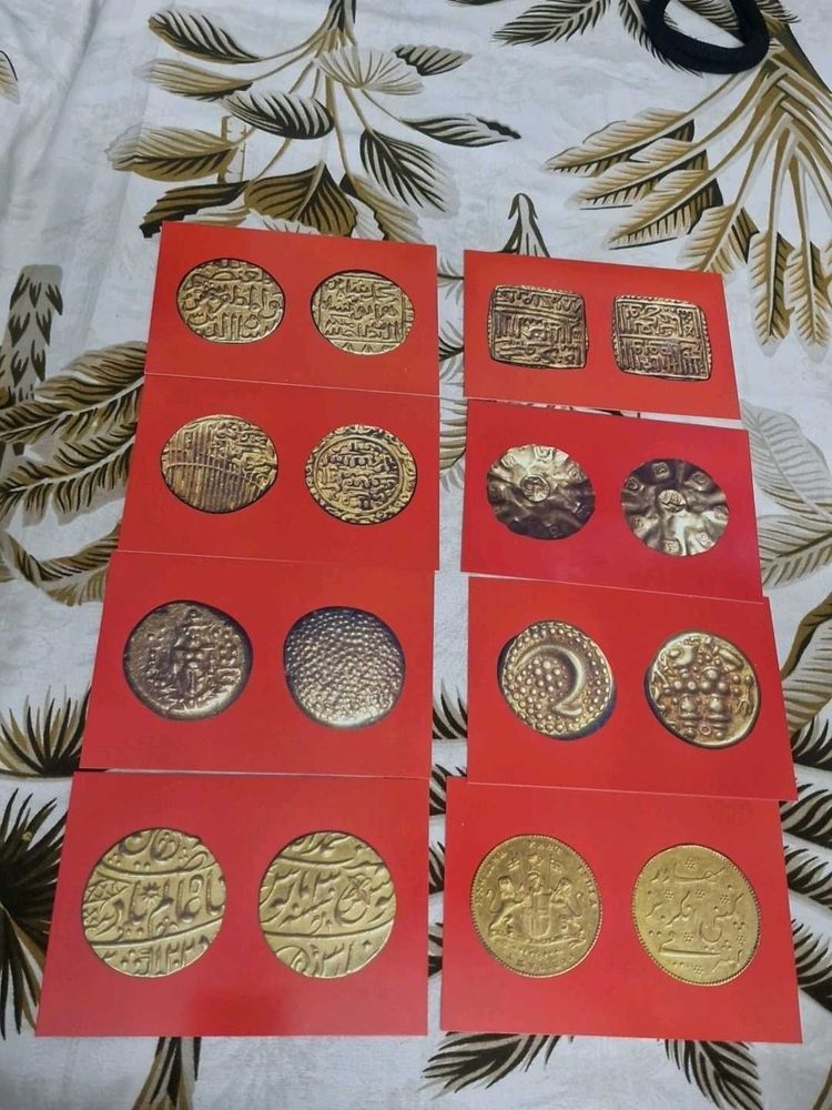Antique Coin Collection postcard  8 pcs lot