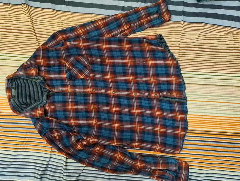 spykar reversable shirt