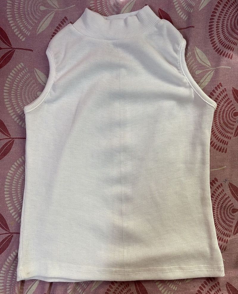 White Sleeveless Top