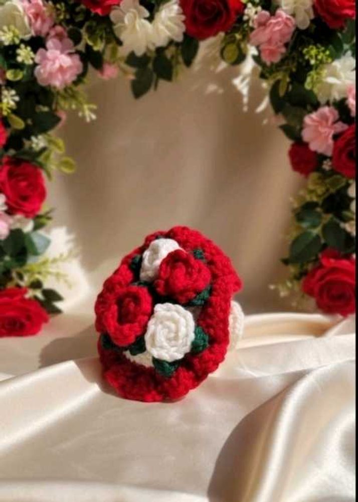 Crochet Flower Bouquet keychain