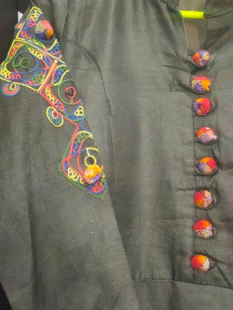 Embroidered gown frock jaipuri 2days Order Availab