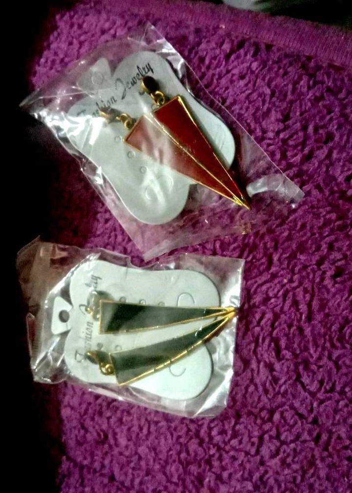 Triangle Statement Earrings (Set of 2)