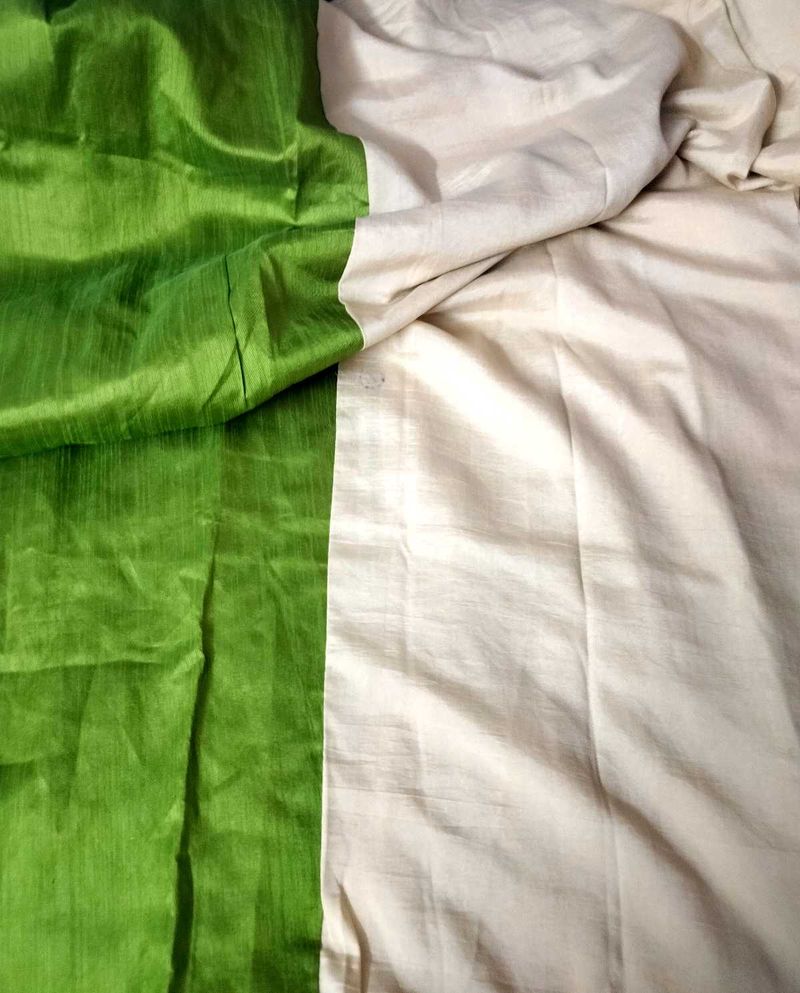 Green &amp; Beige saree