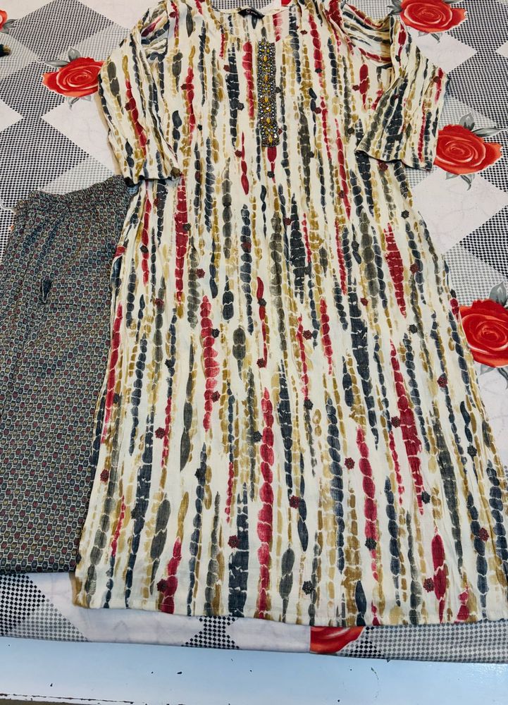 Tie-Dye Print Kurti Set