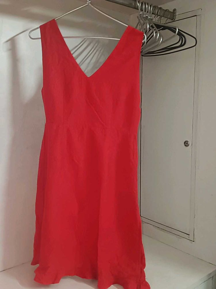 Women Midi Dress Red