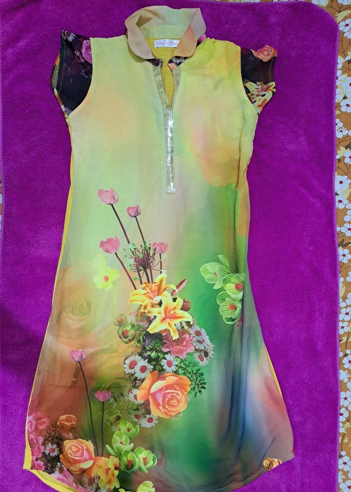 Digital Prints Kurti Dress-S Size