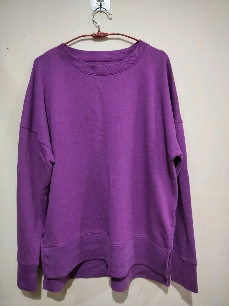 Purple Relaxed Fit Sweatshirt