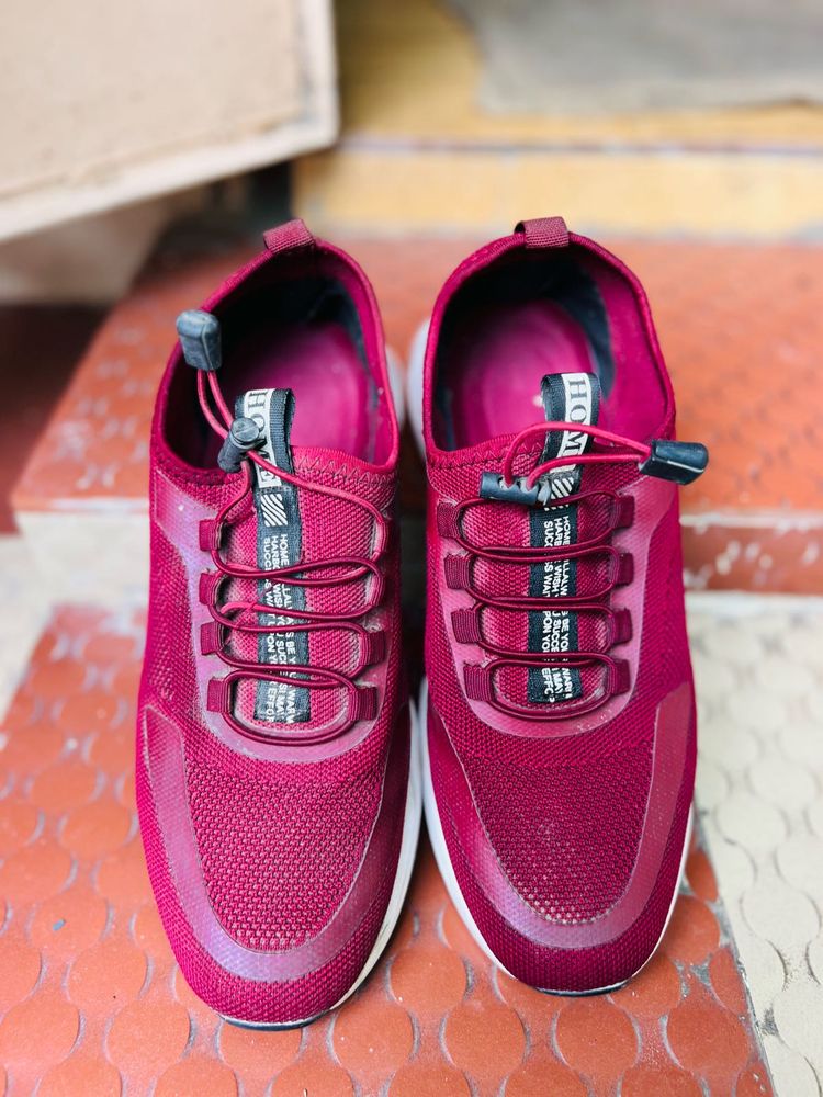 Red Casual Shoes For Men Size:9