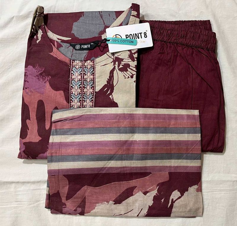 Point 8 Kurta Set Deeptex
