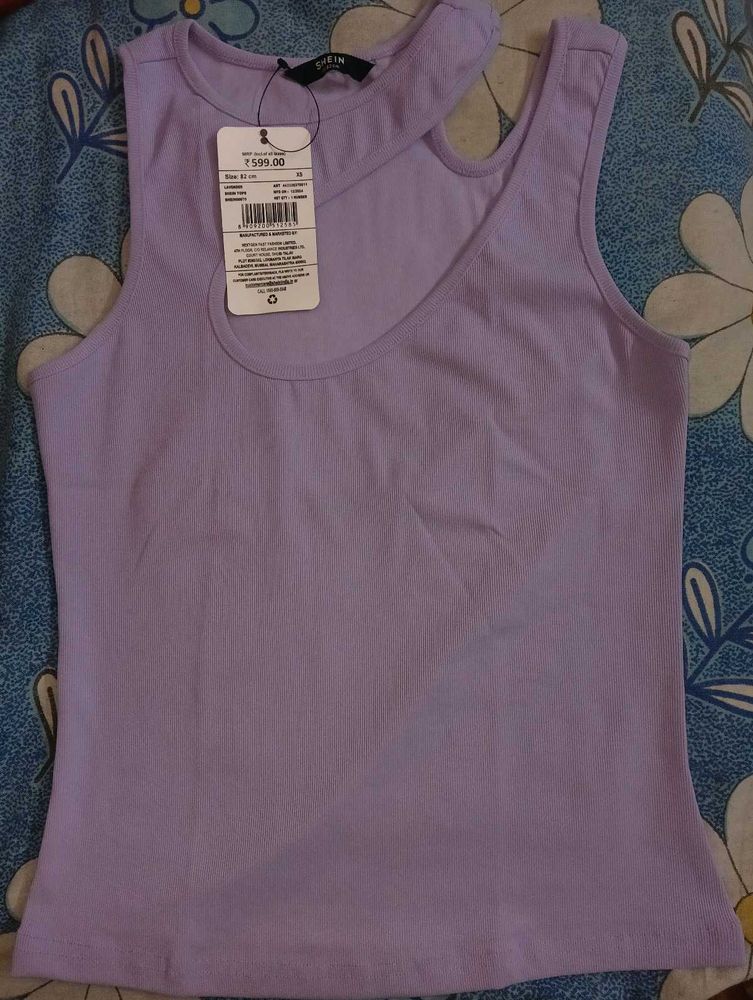 Lilac Cutout Tank Top