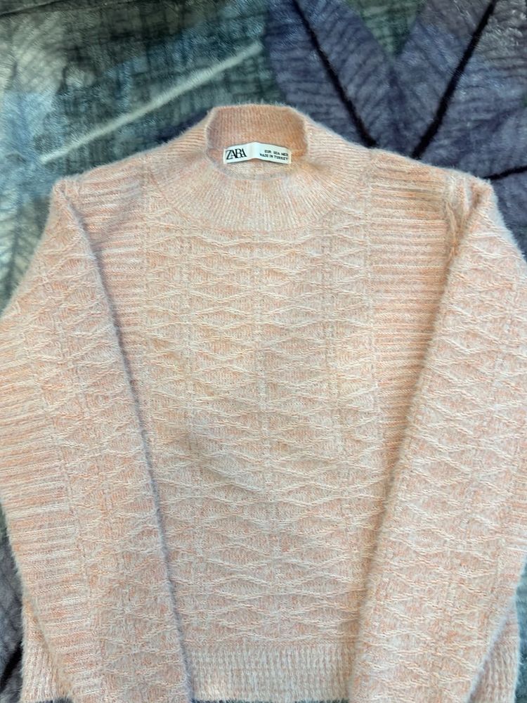 Zara Knit Mock Neck Sweater