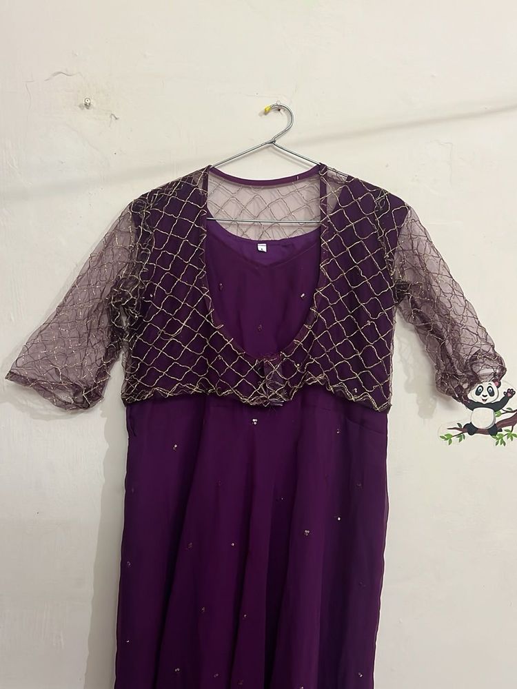 Elegant Purple Kurta Set
