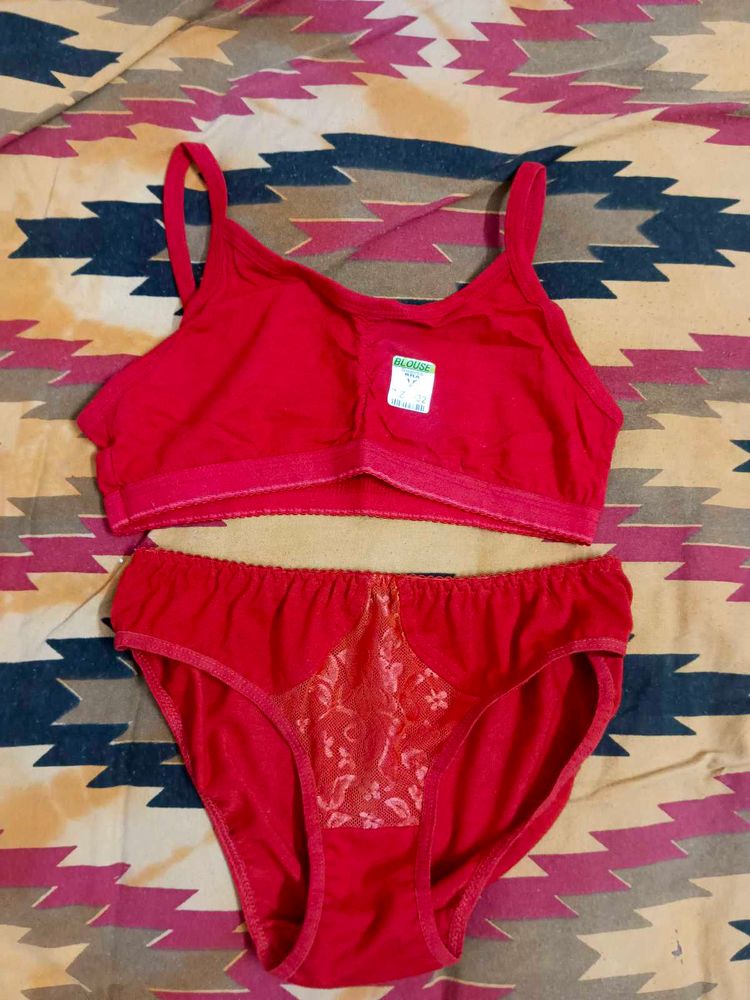 Red Bra &amp; Panty Set