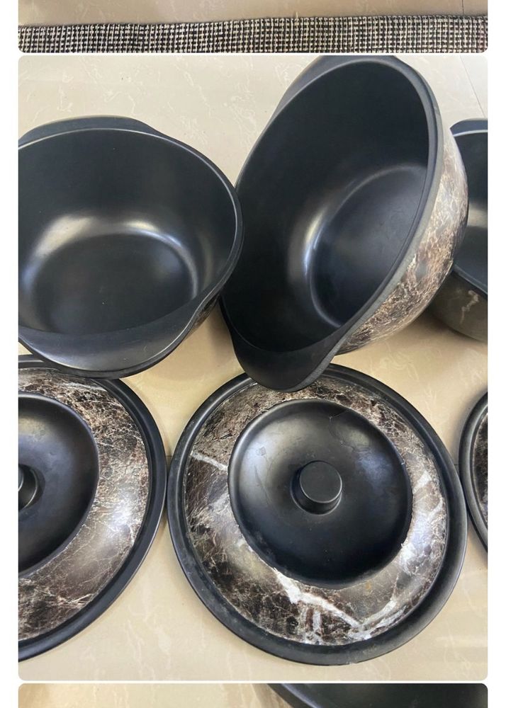 Black Marble Serving Bowls