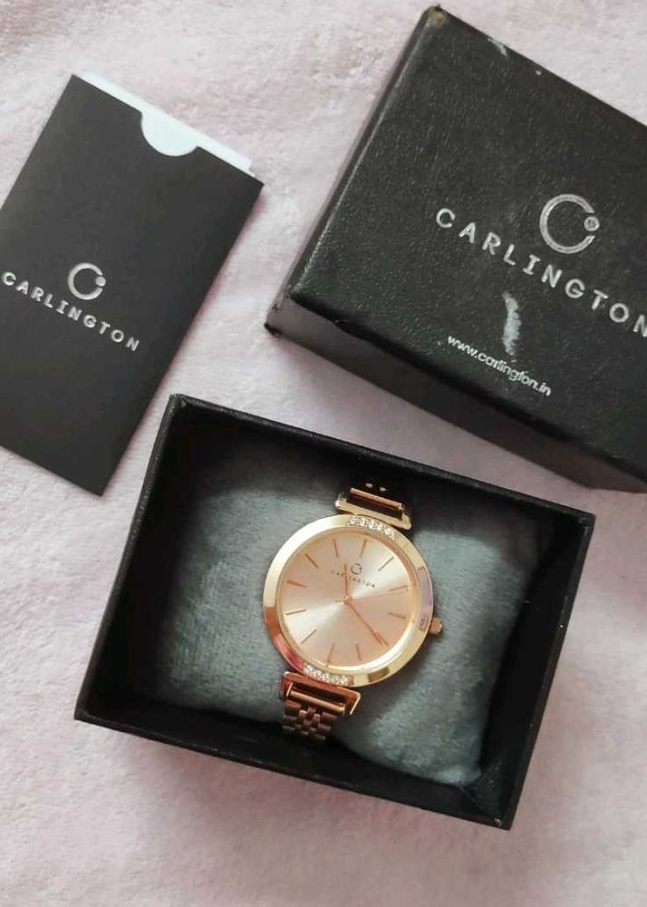 Carlington Rose Gold Watch
