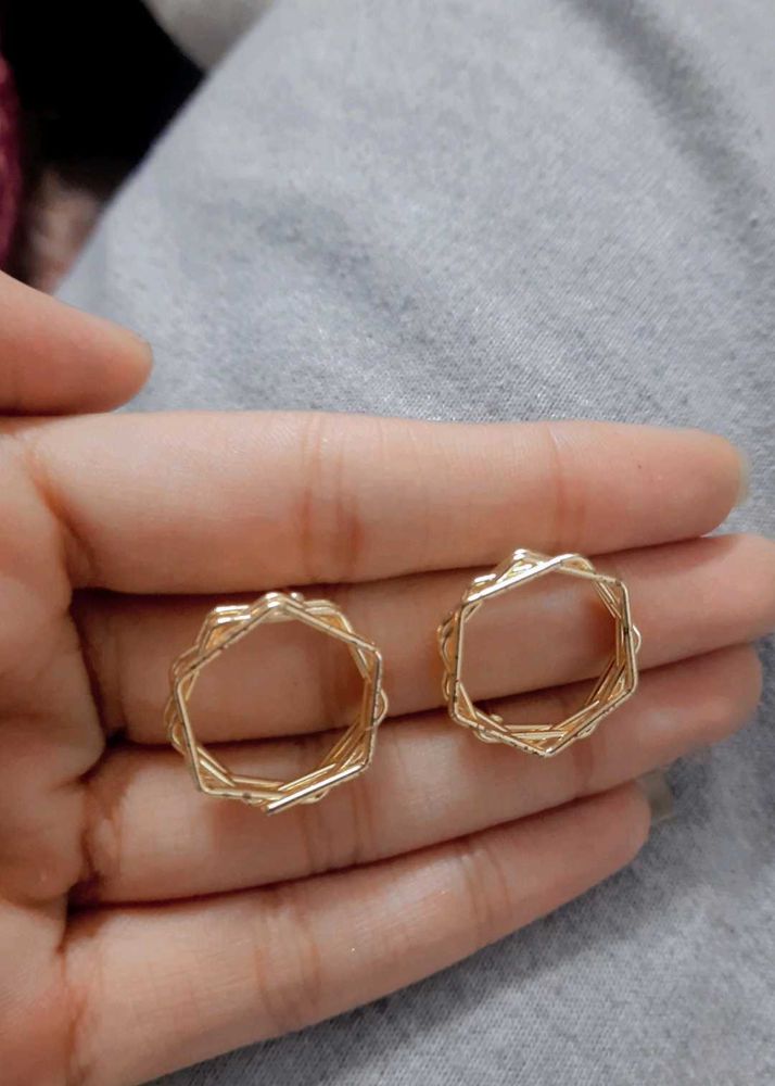 Geometric Gold Earrings