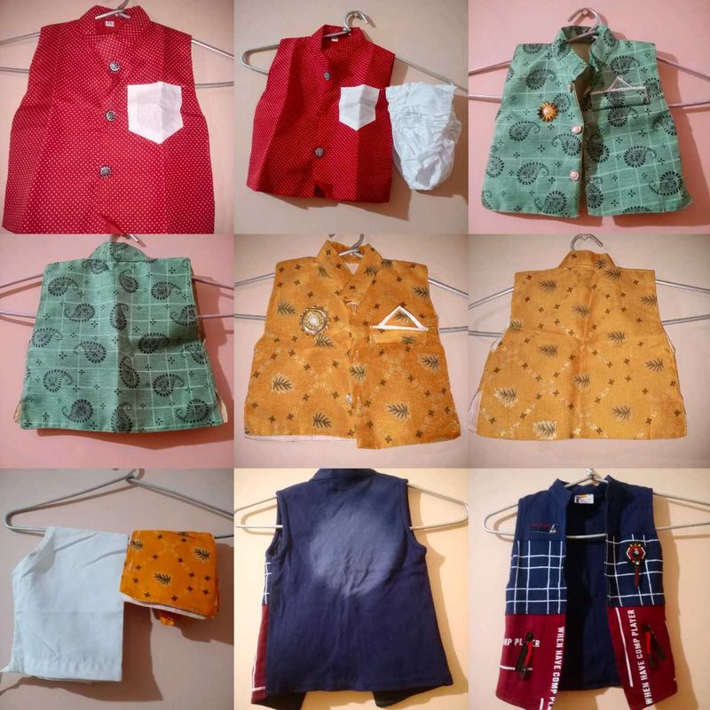 Boys&#39; Ethnic Vest Set Combo
