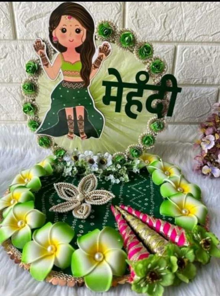 Mehndi Decoration Plate