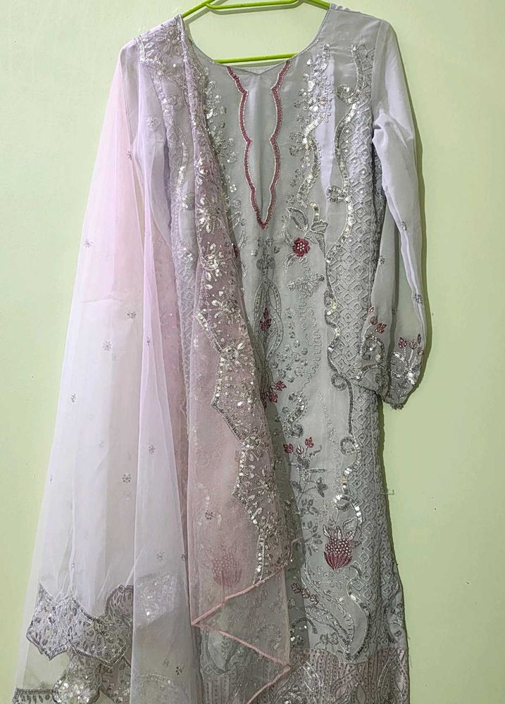 Grey Pakistani Suit.