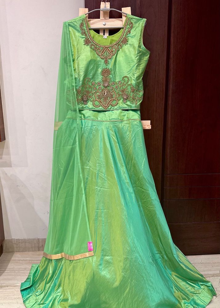 Brand New Green Embroidered Lehenga Choli