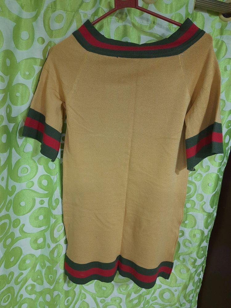 Vintage Style Knit Mini Dress