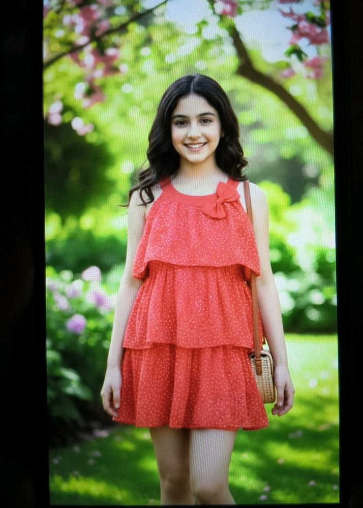 Cute Red Tiered Dress