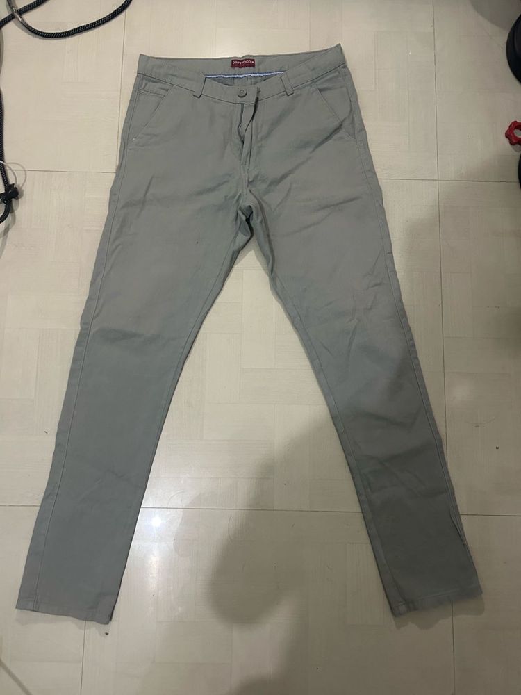 Men's Gray Casual Pants