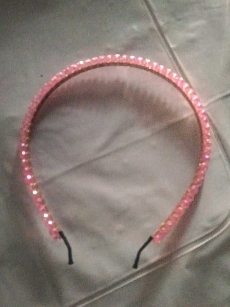 Sparkling Pink Beaded Headband
