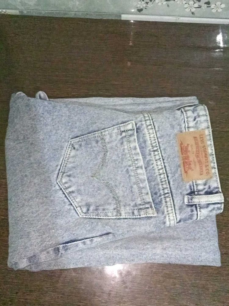 Black Color And Blue Denim Jeans