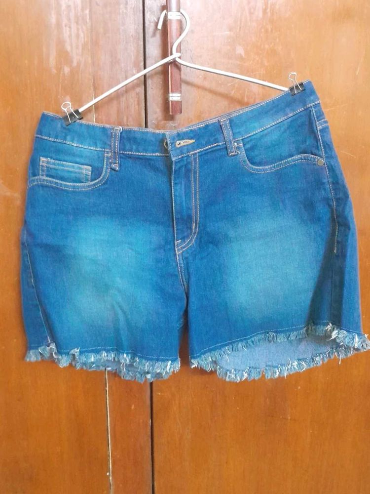 Denim Navy Blue Shorts