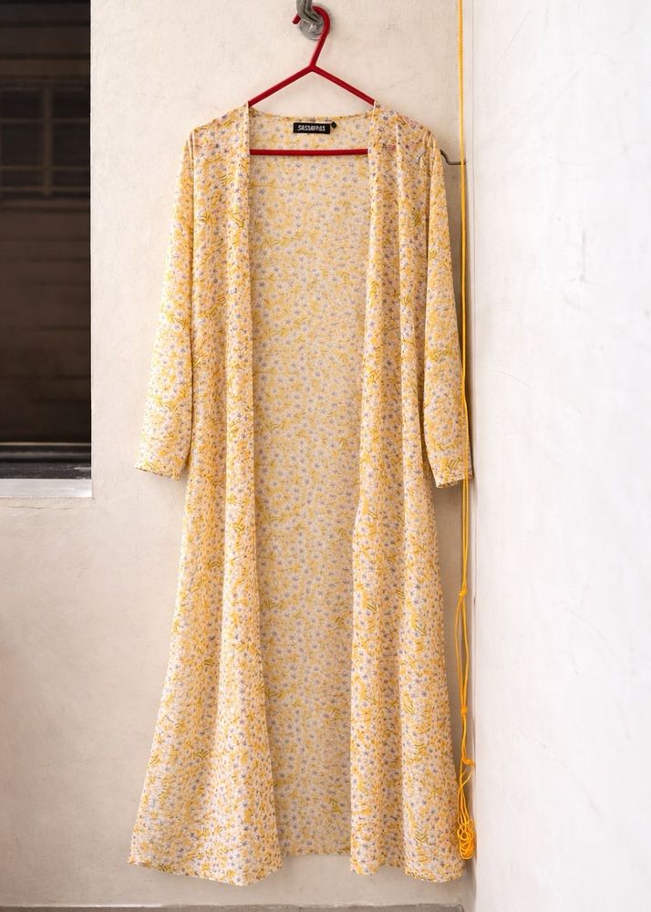 Floral Print Sheer Shrug