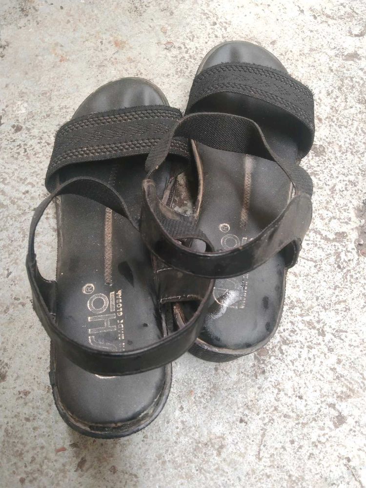 Combo Black Heels And Flat Slippers