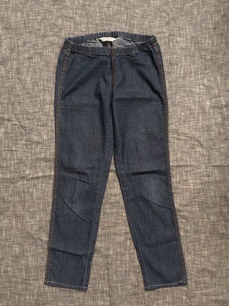 Pull-On Denim Pants