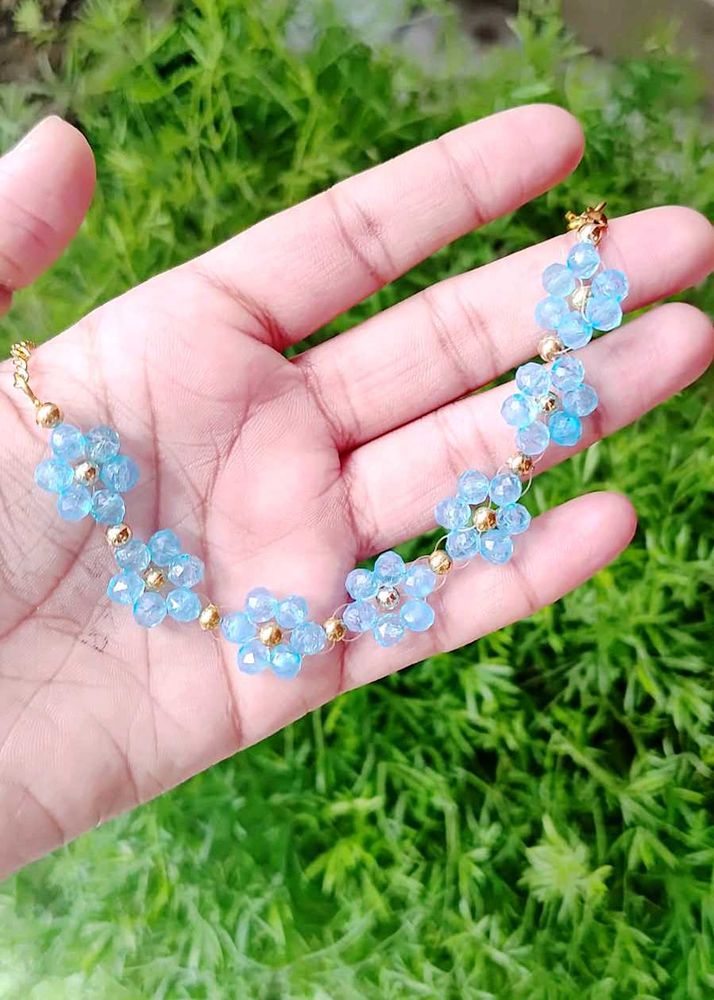 Light Blue Floral Bracelet