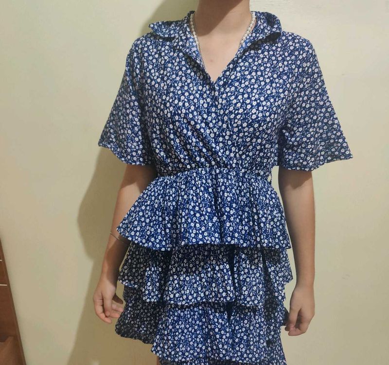 Floral Ruffle Mini Dress