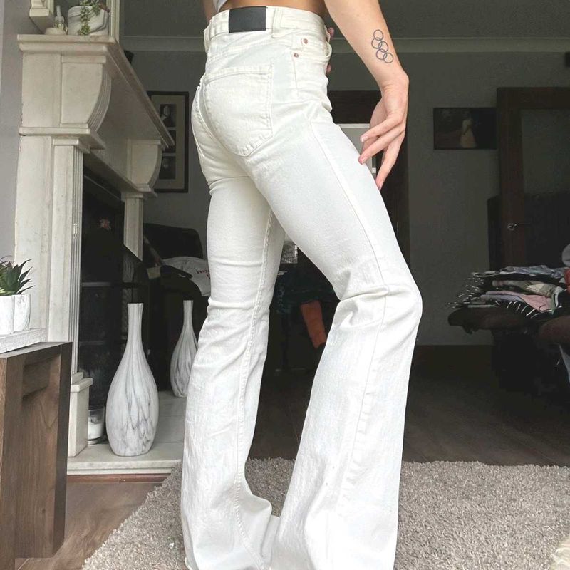 White Flare Jeans