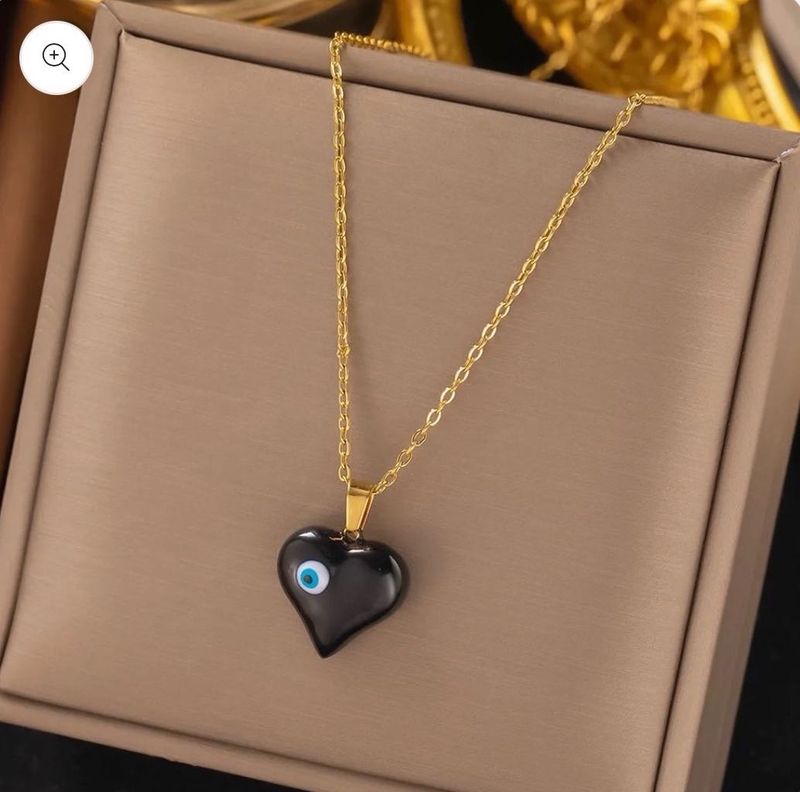 Heart Evil Eye Pendant
