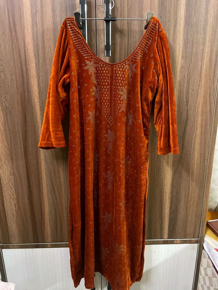 new woolen  kurta set with dupatta