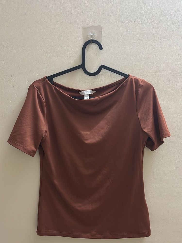 Boat neck formal wear top