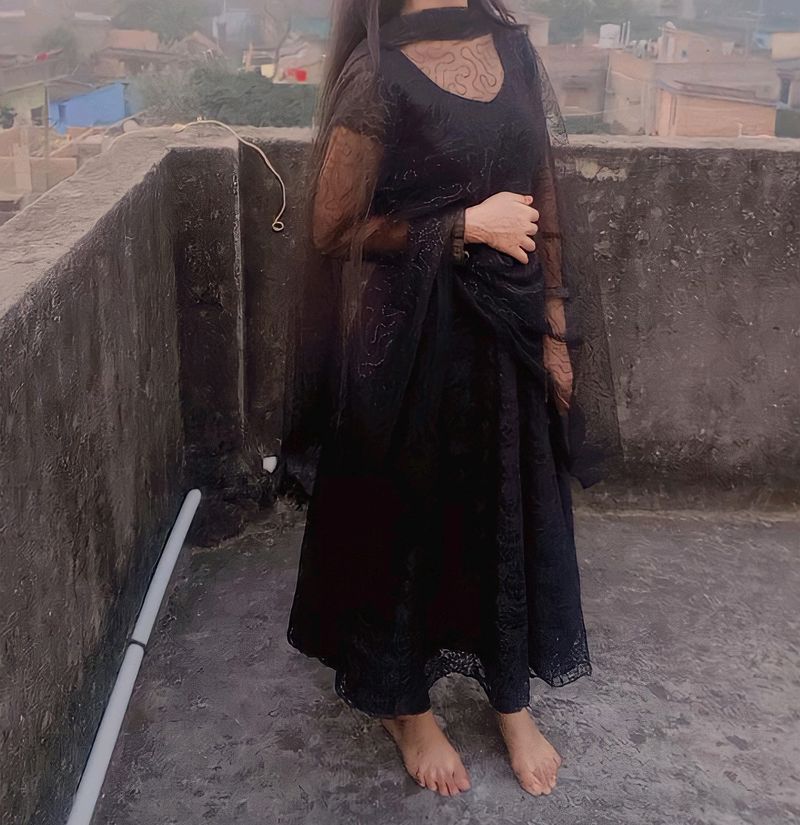 Black Colour Only Anarkali Suit For Women