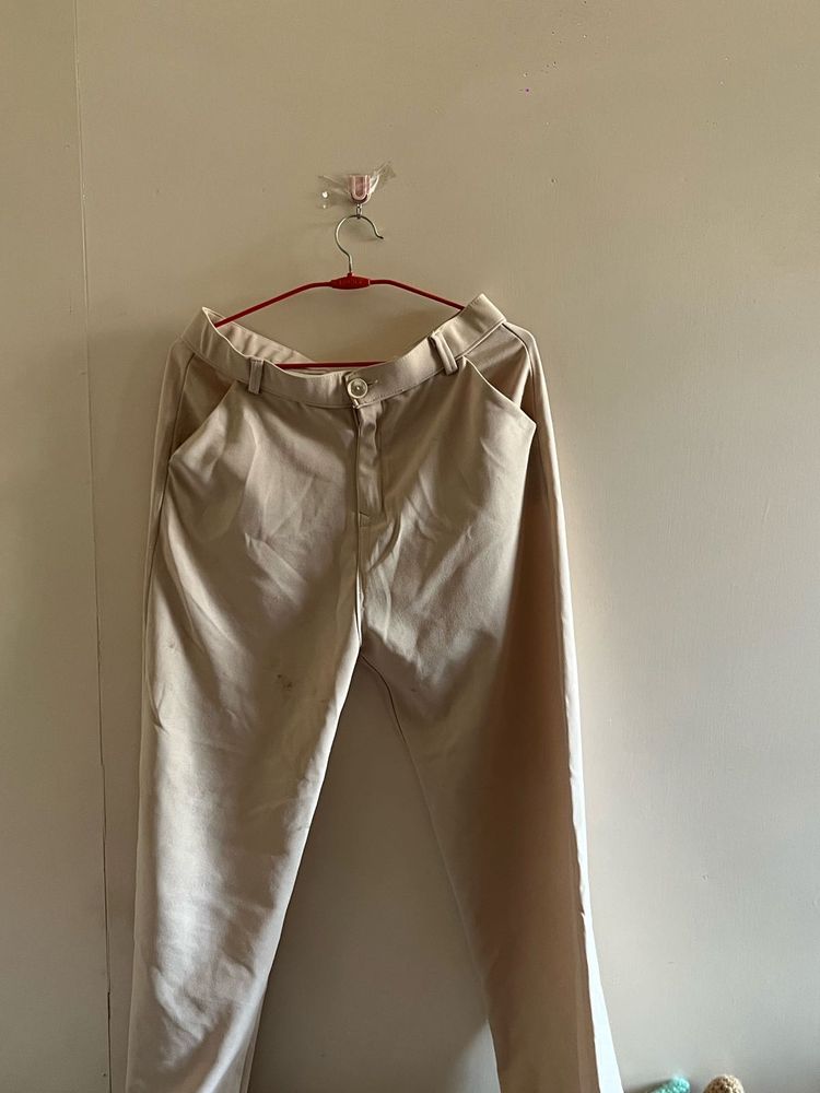 Cream Trouser