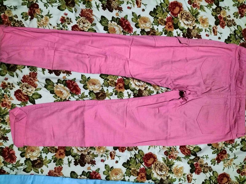 Pink Casual Pants